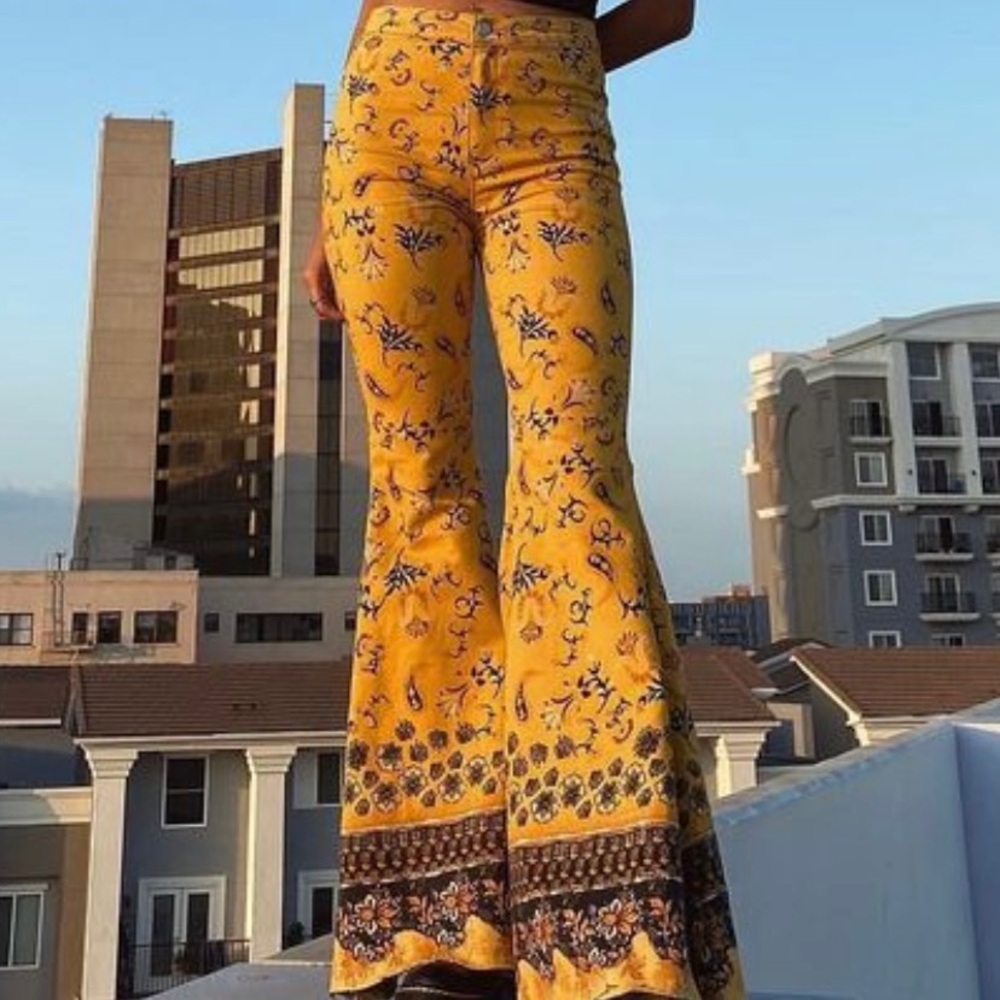Free People just float on flare bell bottom jeans